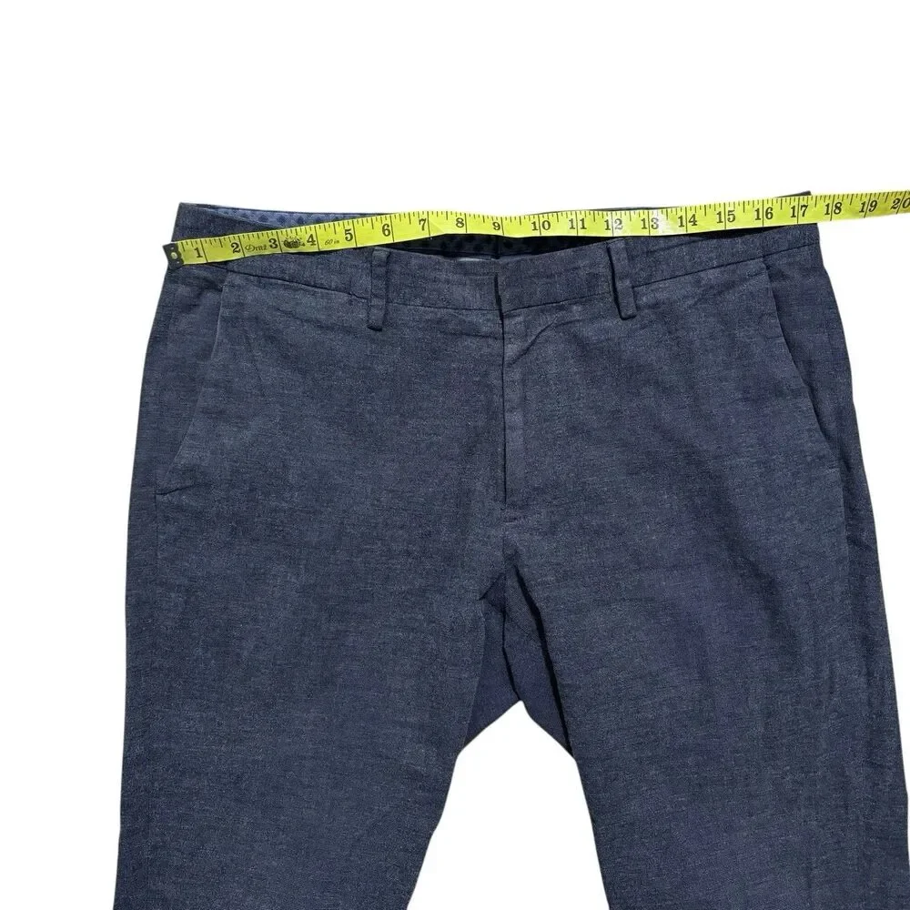 Bonobos Pants Men's Sz 33x32 Gray Tailored Fit Flat Front Dress Trousers Stretch